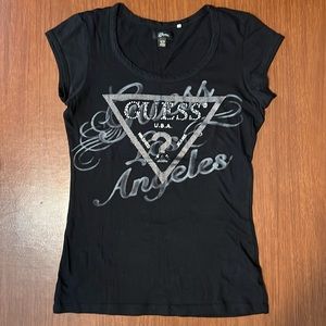 GUESS Bling Logo T-Shirt-Women’s Medium
